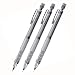Uni Kuru Toga Roulette Auto Mechanical Pencil, 0.5mm, Gun Metallic Silver, Pack of 3