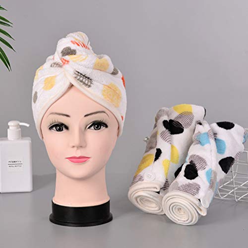 Minkissy Cabelo Toalha De Secagem Rápida Velo Coral Banho Cabelo Toalha De Microfibra de Cabelo Toal