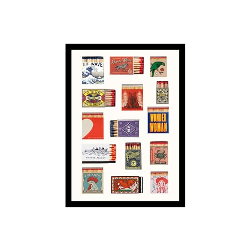 Image of BLINKART Matchboxes Abstract Wall Art Painting Print Design | Aesthetic Wall Decor Photo Artwork Frame Decoration Hanging Home Bedroom Living Room Office Wall Decor | T005 | 13x10 Inches