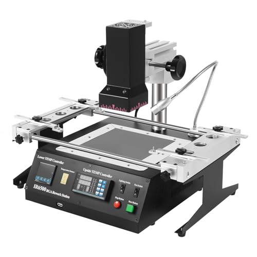 BGA Rework Station, 1250W Station Welder Repair Heating Reballing Hot Air Rework Station For BGA PBGA CSP Independent Temperature Control Precision ± 0.5%