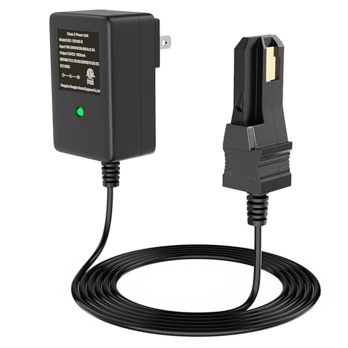 Qoovi 12-Volt Power Adapter with Duckbill Connector for Fisher Price Power Wheels Battery,Gray Battery and Orange Top Battery, UL Listed Replacement Charger