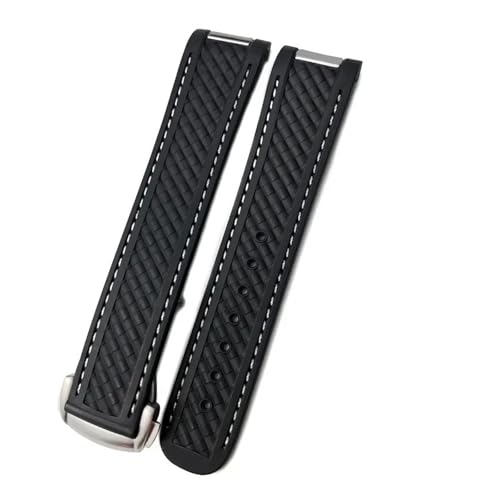 [VFuł] 20mm o[VREHb`XgbviIK V[}X^[ 300 AT150 ANAe EgCg 8900 X`[obNEHb`ohuXbgΉj(Black-White Line,20mmRoseGold Bu