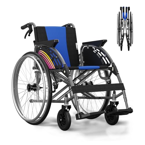 Lightweight Folding Wheelchair for Adults and Seniors
