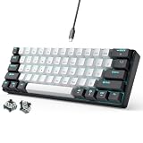 abucow 60% Mechanical Gaming Keyboard Brown Switch Wired Compact Keyboard Anti-Ghosting No-Conflict 61 Swappable keycaps Ergonomic Design for Windows/Mac