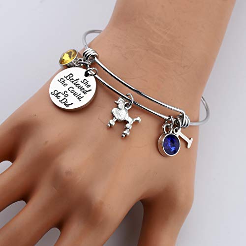 Image of CENWA Sorority Bracelet Sorority Gift She Believed She Could So She Did Graduation Gifts Sorority Jewelry(I)