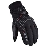 LS2 Guantes Civis negros, talla L, adecuados para el invierno, piel sintética de alta calidad, resistencia a la abrasión, resistencia al desgarro, protección contra impactos, ergonómicos