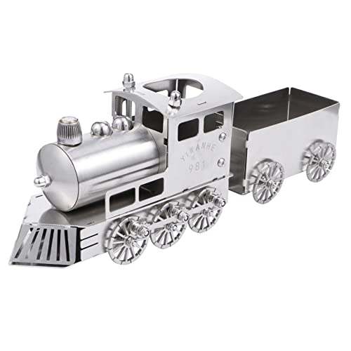FOYTOKI Steam Locomotive Statue Train Set for Adults Train Decorations Locomotive Model