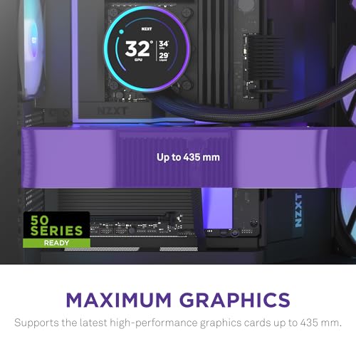 Image of NZXT H9 Flow RGB+ (2025) - Large Dual-Chamber ATX Mid-Tower Airflow PC Case - Includes 7 RGB Fans (6 x 140mm, 1 x 120mm) & Control Hub - 420mm Radiator Support - Back-Connect Ready - Black