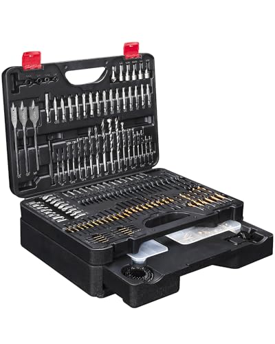 KingTool 400 Pcs Drill Bit Set - Drill Bits Screwdriver Bit Set Case with Drawer, Bit Set Designed for Various Drilling & Screw Driving Tasks for Metal, Wood, Masonry, Perfect for DIY Projects