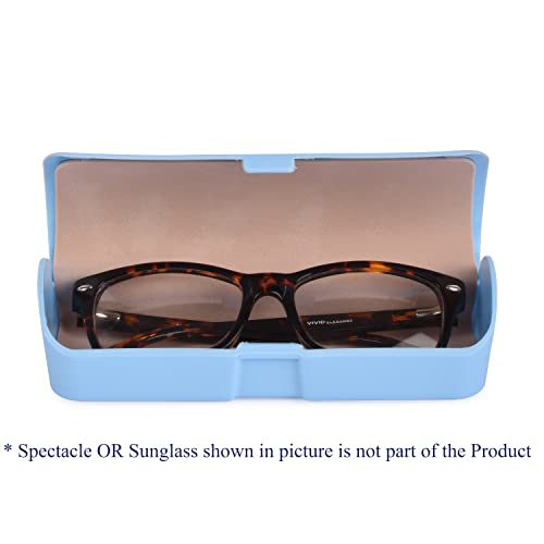 Image of VIVID Vision Unisex Adult Eyewear Specs Case Cover | Screw Driver | Free Cloth | Protect Eye Glasses | Plastic | Spectacles | Cases | AP-394 | 3 IN 1 | Sky Blue