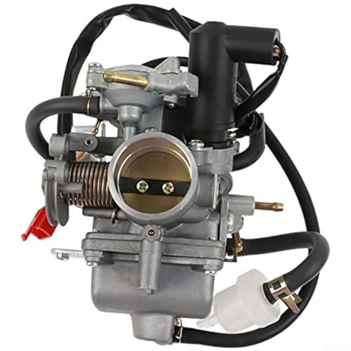 Posheliox Kit Carburateur pour Honda CH125 CH150 CH250 Entrée 30mm Construction en Alliage de Zinc 4 Temps Moteur Pièce de Rechange pour Scooter, Cyclomoteur, Go-Kart,