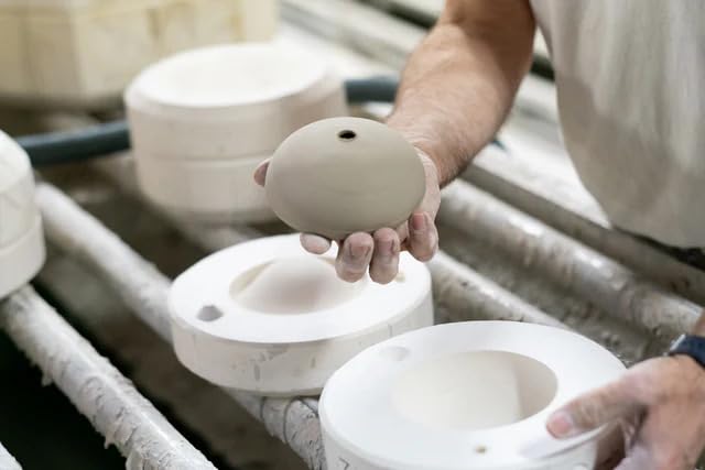 Vaso de Mezcla Cerámico Hecho a Mano Thallo Blanco Natural miniatura 6