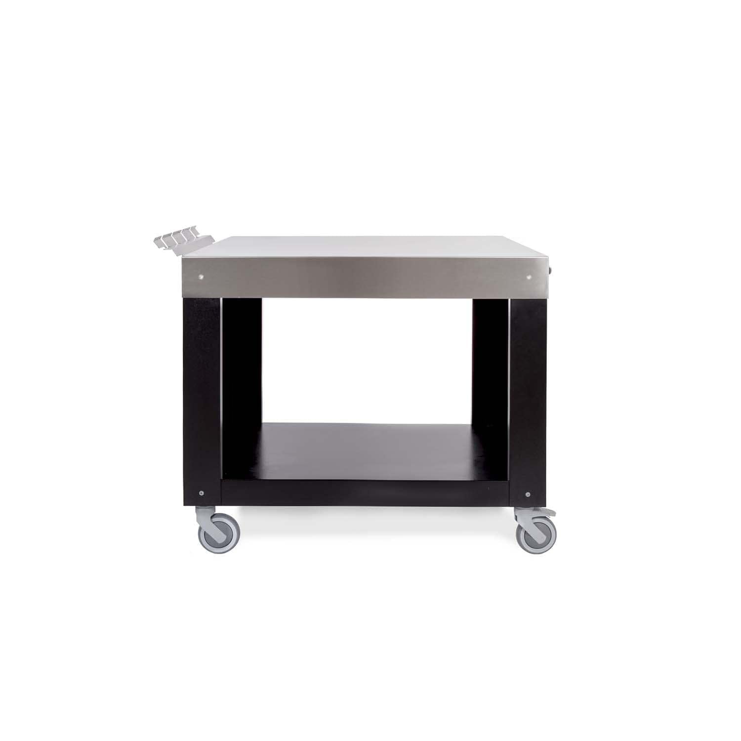 ALFA 28-Inch Stainless Steel Multi-Functional Base & Prep Station - Silver Black - ACTAVO-MINI-SBL