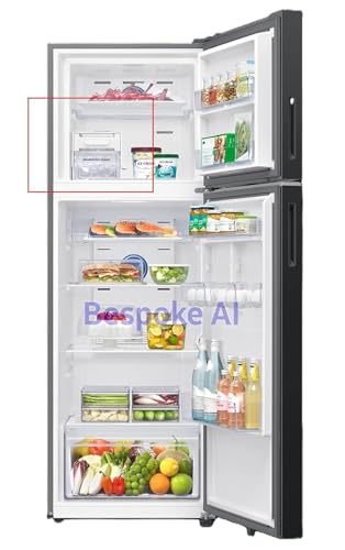 Image of Refrigerator Ice Tray (DA61-08907) And Cube tray (DA63-07331A) Combo Set Compatible With Samsung Double Door Fridge Door Shelf