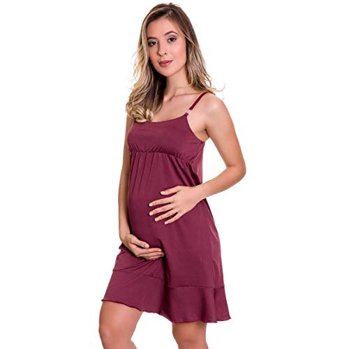 Camisola Amamentação Vinho em Microfibra Lara - GL349