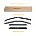 CMVT Auto Window Visors for 2002-2009 Chevy(Chevrolet) Trailblazer, Rain Guards Shields Vent Deflector Shade Dark Smoke 2003 2004 2005 2006 2007 2008 02 03 04 05 06 07 08 09, Tape-On, 4PCS