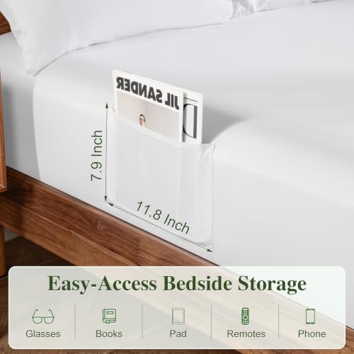 Image of 100% Organically Grown Bamboo Viscose King Sheet Set with Pockets on Side