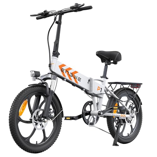 ENGWE P1 Bicicleta Eléctrica Plegable, Motor de 250W, Batería de 36V 13Ah, Autonomía de 35-80km...