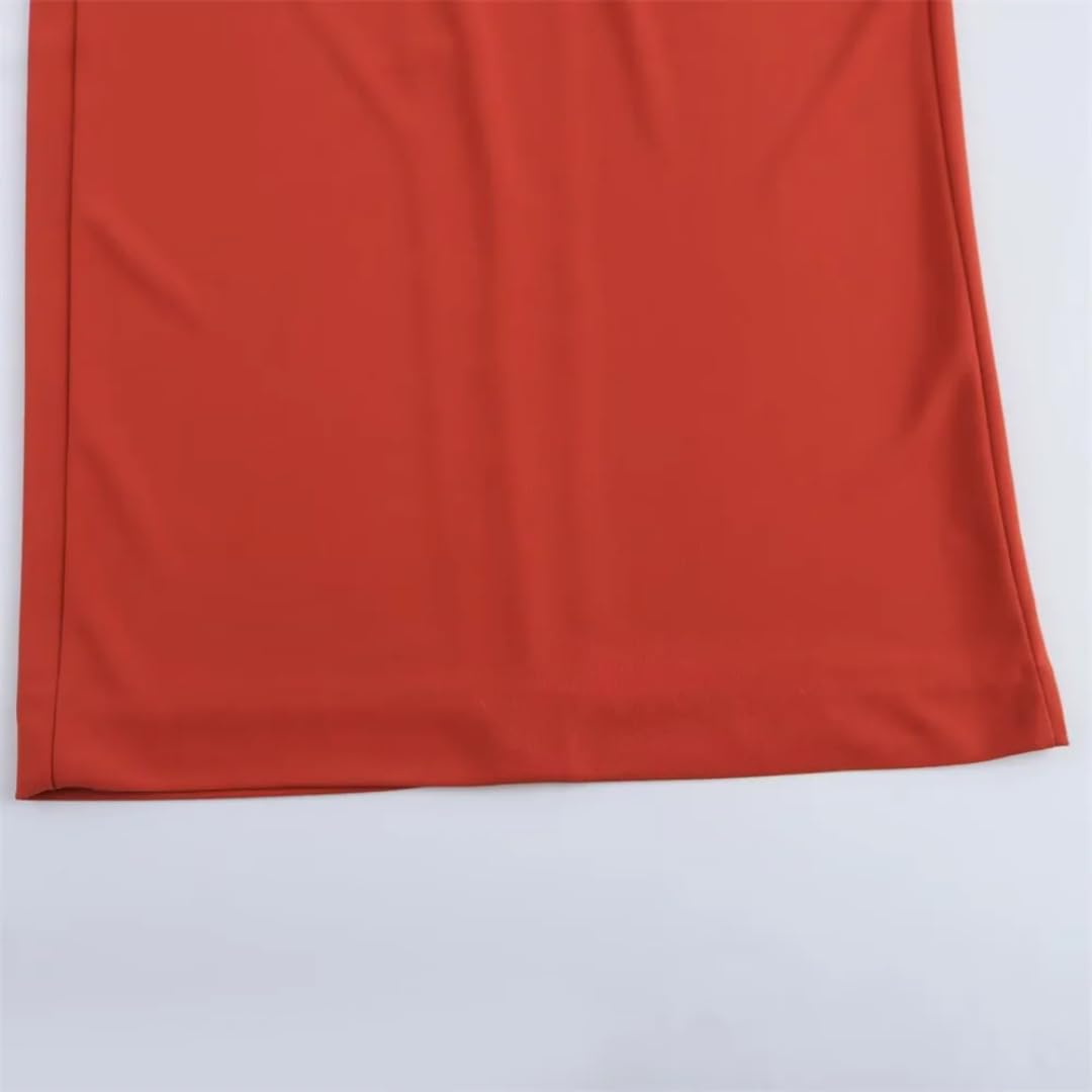 Vestido De Vestido Cruzado con Pliegue Cruzado para Mujer DecoracióN con Cremallera Ropa Casual De Primavera/Verano para Mujer