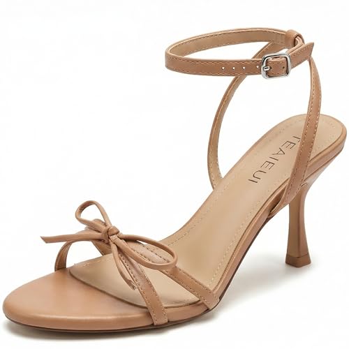 Sandales pour femme avec nœud élégant et sangle de cheville TEAIEUI