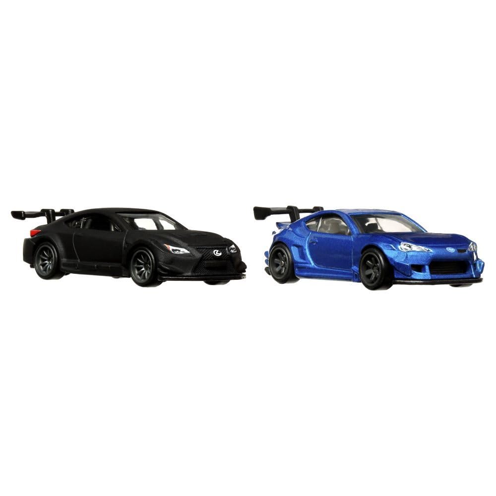 Coffret Hot Wheels Car Culture Premium 2 Voitures - Échelle 1/64, Pneus Real Riders | Pour Collectionneurs