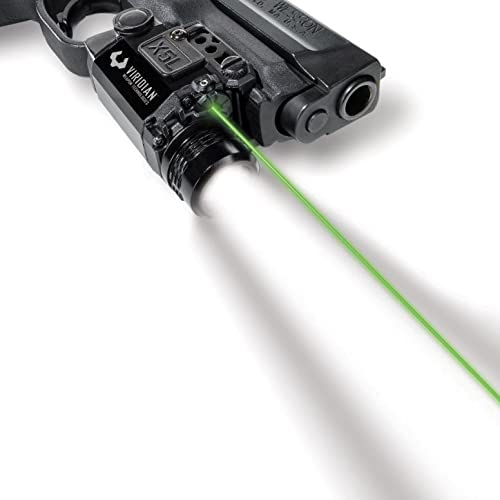 Viridian X5L Green Laser Sight and Tac Light, Universal Rail Mount, ECR Instant-On, Multiple Light Modes, Black