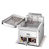 frying pan Freidora De Gas Comercial, Sartén De Acero Inoxidable Y La Válvula De Regreso A La Temperatura De Diseño Inteligente De Ventilación