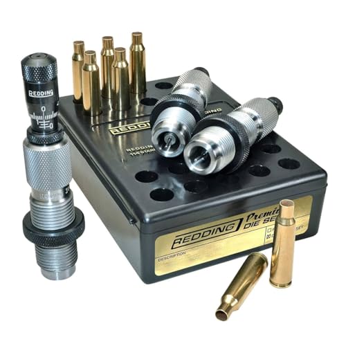 Redding Premium Deluxe Die Set - Precision 3-Die Reloading System with Carbide Size Button and Micrometer Seating, 270 Winchester (68135) by Redding - Used condition - US$156.00