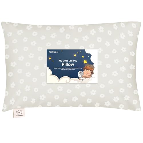 Image of Toddler Pillow with Pillowcase, 13x18 My Little Dreamy Pillow (Meadow) | Kids Travel Bed Pillow for Sleep, Organic Cotton Small Pillowcase, Soft, Breathable, Machine Washable, Toddlers 2-5 years old