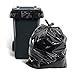 EDI Black Trash Can Liners, Large Heavy Duty Trash Bags, 45-Gallon Capacity, 48