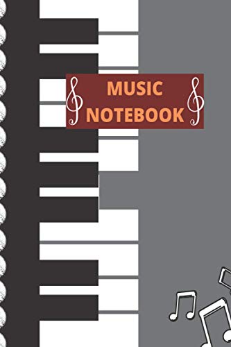 NOTEBOOK MUSIC, Notebook: Lined Notebook Journal (College Ruled Paper) - Perfect blackCover - 120 Pages - 6 x 9 inches