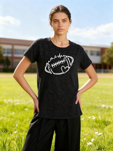 Image of Football Shirts for Women Game Day T Shirts Football Outfits
