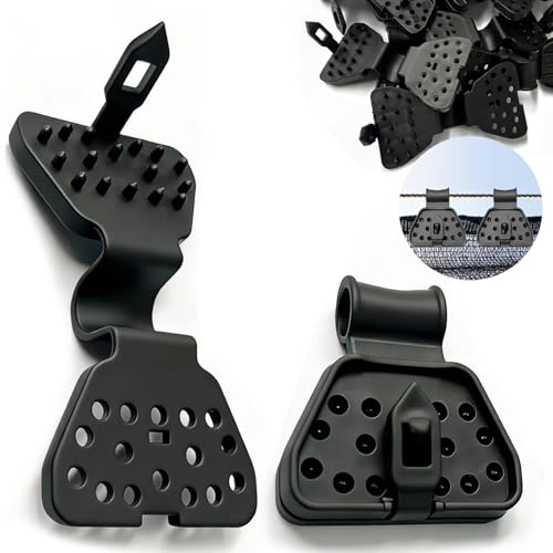 Image of 120 PCS Shade Cloth Clips 2026 New Shade Clamps,Garden Net clamps,Reusable Dual-buckle Tarp Clips Heavy Duty Lock Grip for Garden Patio,Fence Mesh fabric fasteners