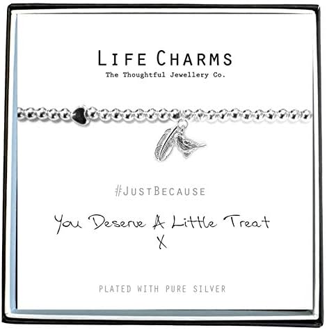 Life Charms Deserve A Treat Bracelet, Silver, Small