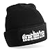 Produktbild Beanie Strickmütze mit Spruch | Ich bin 1860 Fan also bin ich cooler als du! | schwarz | weiche und warme Fußball Mütze für München Fan | Skyline | SoftTouch Einheitsgröße für Erwachsene