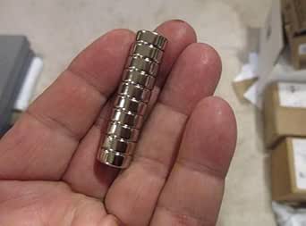 Magnetic Water Technology 12mm x 5mm Neodymium Rare Earth disc Magnets Package of 10 Nickel Coated Grade N42 Very Powerful-Thousands of Uses