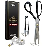 VAYS Dressmaking Scissors (10 inches) Premium Dressmaking Scissors for Sewing Tailoring & Crafting - with Sharp Thread Nipper & Measuring Tape - Ideal for Felt, Leather, Thin Metal