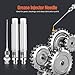 TRILINK Grease Gun Needle Tip Kit – 7PCS Grease Gun Accessory Set with 3 Grease Injector Needle, Grease Needle Dispenser, Rubber Joint Fitting, Bent & Straight Adapter for Bearings & Tight Spaces