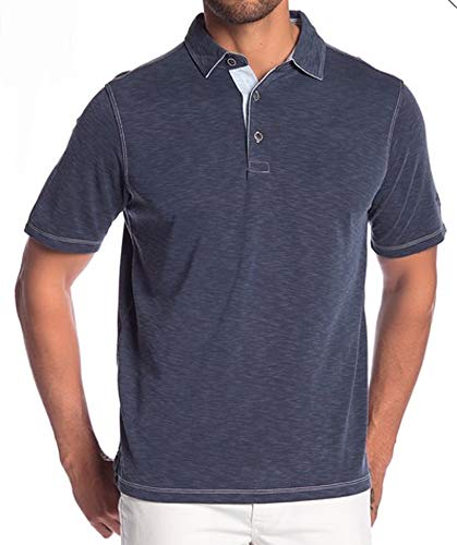 Tommy Bahama Palmetto Paradise Golf Polo Shirt (Color: Denim, Size L) #TOP6