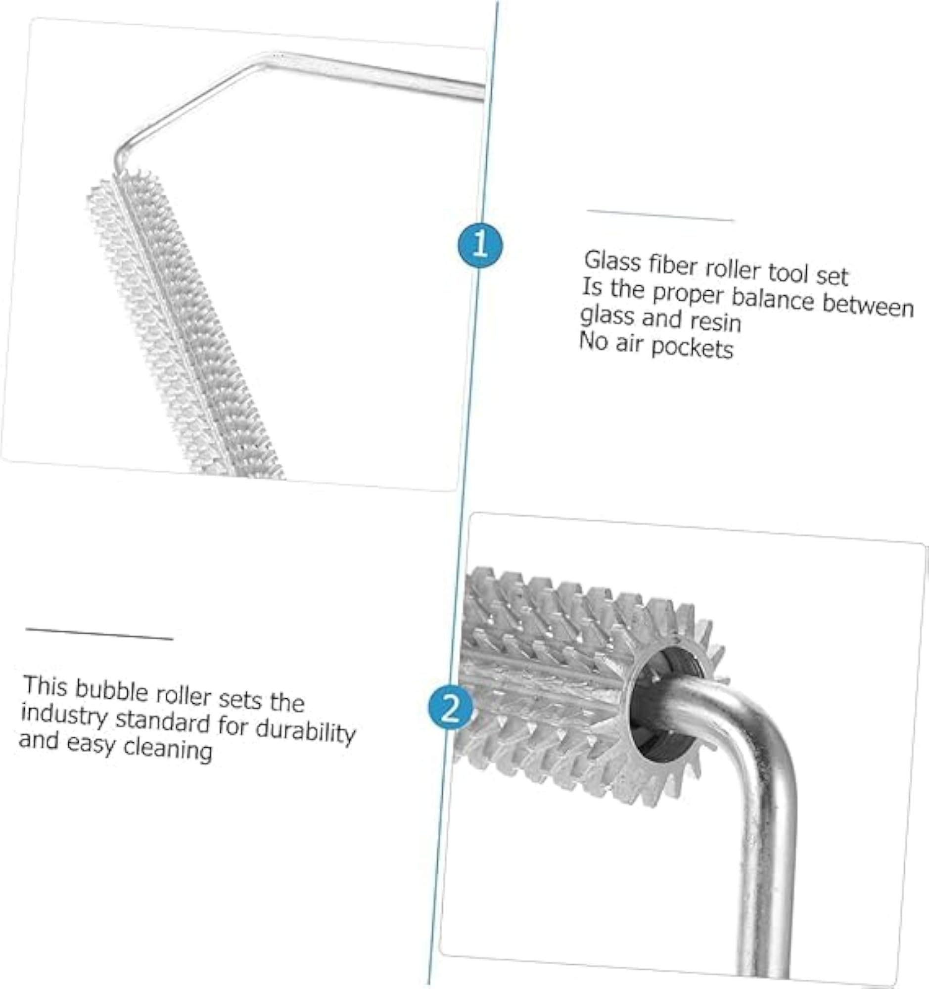 Fiberglass Roller Tool for FRP Resin Work