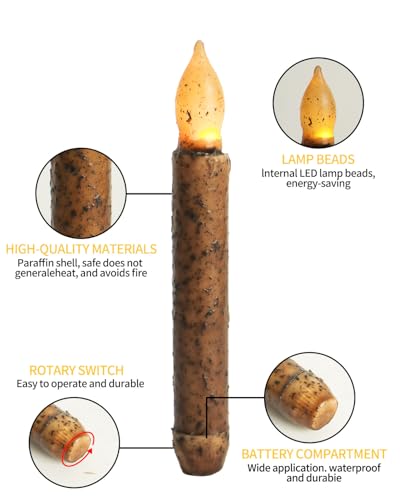 Oneihomm 1009CDL502W69T-12 Pcs Primitive Candles Timer thumb #2