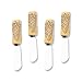 Wine Things Wine Cork Resin Cheese Spreaders (Set of 4), Brown
