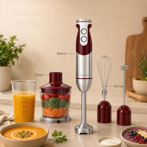 MEGAWISE Hand Blender, 1000W Immersion Blender, 5-in-1 Multi-Function - Image 6
