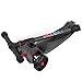 Allek Kick Scooter B02, Lean 'N Glide Scooter with Extra Wide PU Light-Up Wheels and 4 Adjustable Heights for Children from 3-12yrs (Black)