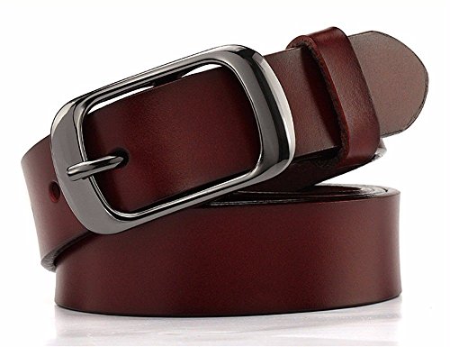 NSSBZZ Birthday Gifts Women Belt Genuine Leather Shorts Big Code Fashion Leisure Cowhide Belt Students lengthening,Brown,135CM