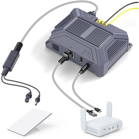EDUP LOVE PoE Injector & 12V Starlink Adapter Splitter for Starlink Mini, Soldering-Type RJ45 150W GigE Passive PoE, ESD Protection DC 9-36V to 48V/3A Power Supply for Starlink Mini Dishy Cover