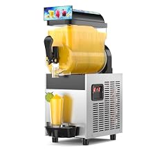 Commercial Slushie Machine, 15L/4Gal 110V Commercial Slushy Machine, LED Lighting, Self-Cleaning, Multiple Modes - Margarita, Slushie, Frozen Drink, Milkshake