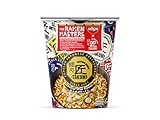 2 Meister: Nissin, der japanische Instant-Nudel Hersteller und Erfinder der Instant-Nudeln trifft auf eine der bekanntesten Ramen Restaurant Ketten in Europa: Takumi. Zusammen wurde dieses einzigartige Signature Produkt kreiert.
