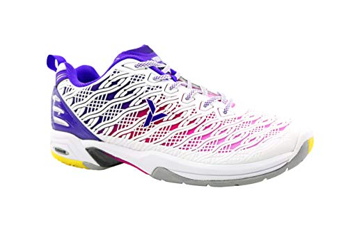 Young FUTURE01 Badminton/Pickleball Indoor Court Professional Sports Shoes, Non-Marking Rubber Outsole, Comfort, Stability, Absorb Vibration, Lightweight, Anti-Slip, Antique White, 9.5 Men/11 Women