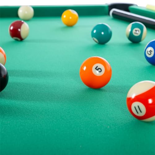 3 in 1 Pool Table Ping Pong Dining Table Combo, 65.75in Foldable Billiard Tables/Table Tennis, Multi Game Table for Adults Kids, with Billiard and Tennis Paddles Accessories - Thumbnail 6